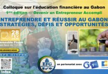 Willy Assoumou sur la gestion du risque entrepreneurial lors du colloque de l’éducation financière au Gabon